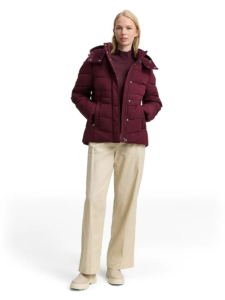 TOM TAILOR | Chaqueta acolchada | Rojo oscuro