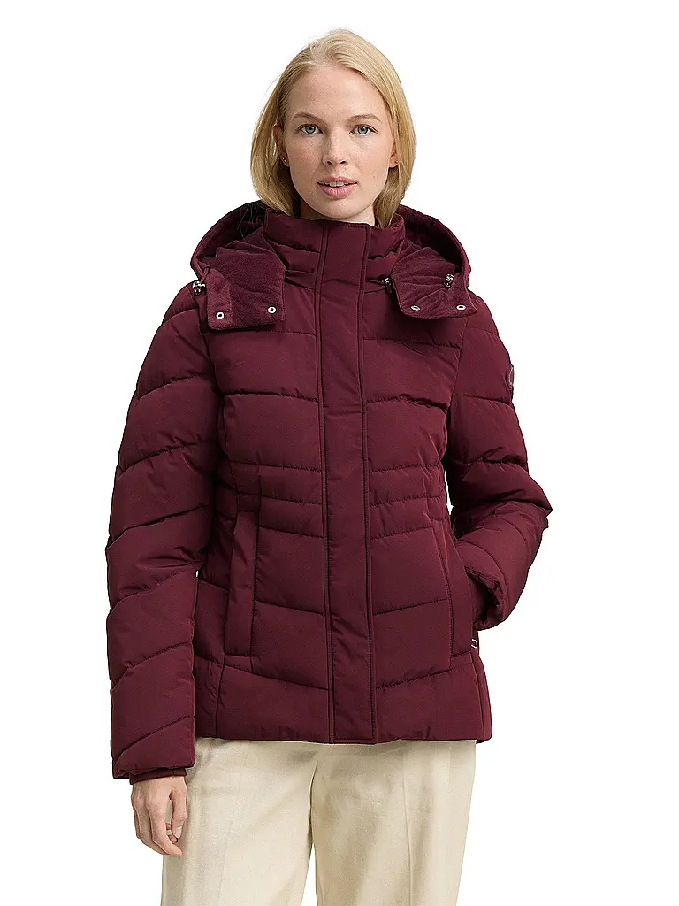 TOM TAILOR | Chaqueta acolchada | Rojo oscuro