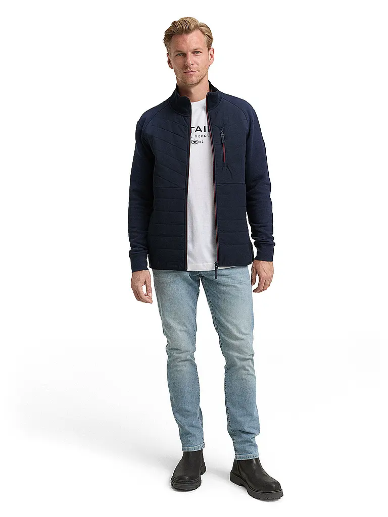 TOM TAILOR | Chaqueta de chándal | Azul oscuro