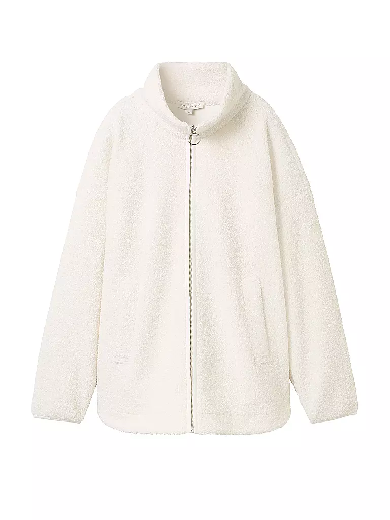 TOM TAILOR | Chaqueta de felpa | Blanco