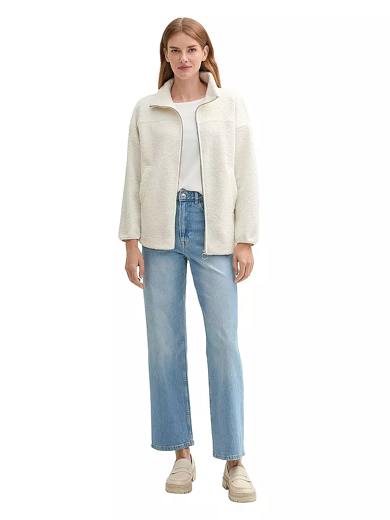 TOM TAILOR | Chaqueta de felpa | Blanco