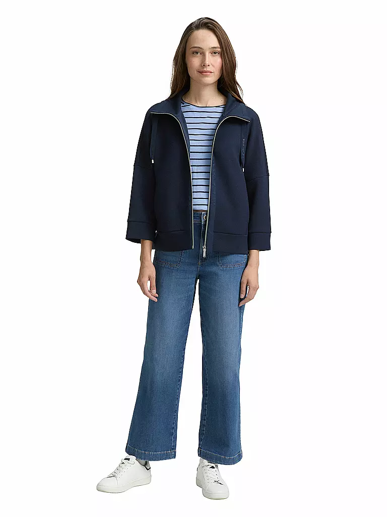 TOM TAILOR | Chaqueta de felpa | Azul oscuro