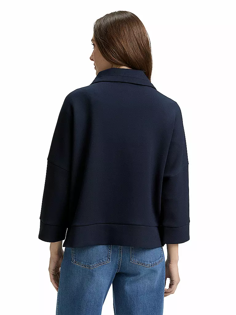 TOM TAILOR | Chaqueta de felpa | Azul oscuro