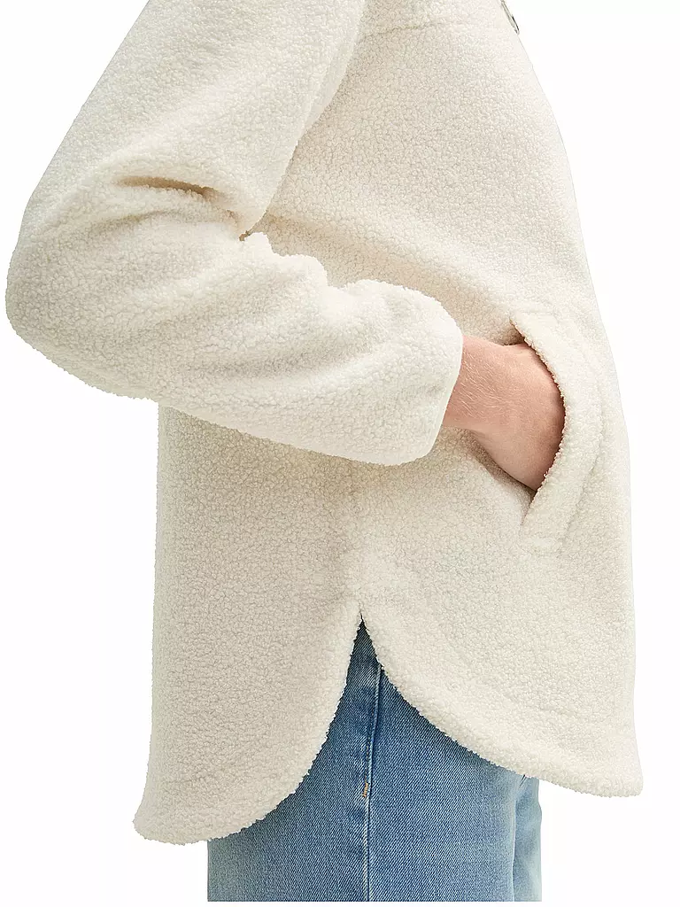 TOM TAILOR | Chaqueta de felpa | Blanco