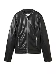 TOM TAILOR | Chaqueta de imitación de cuero | Negro