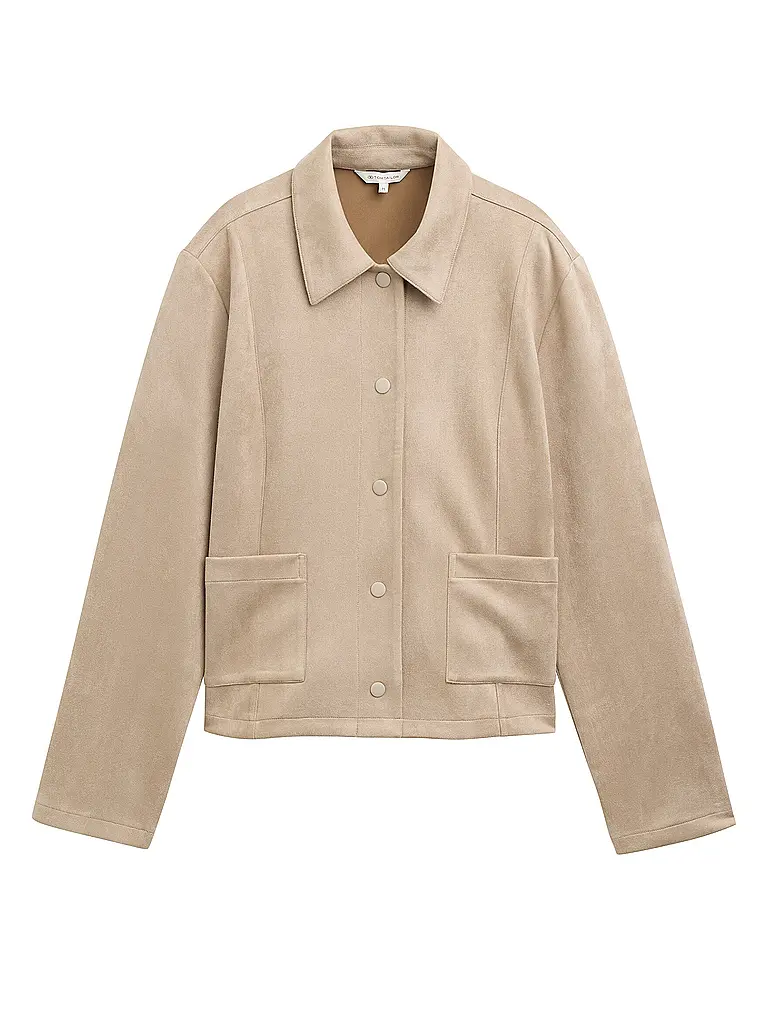 TOM TAILOR | Chaqueta de imitación de cuero | Beige