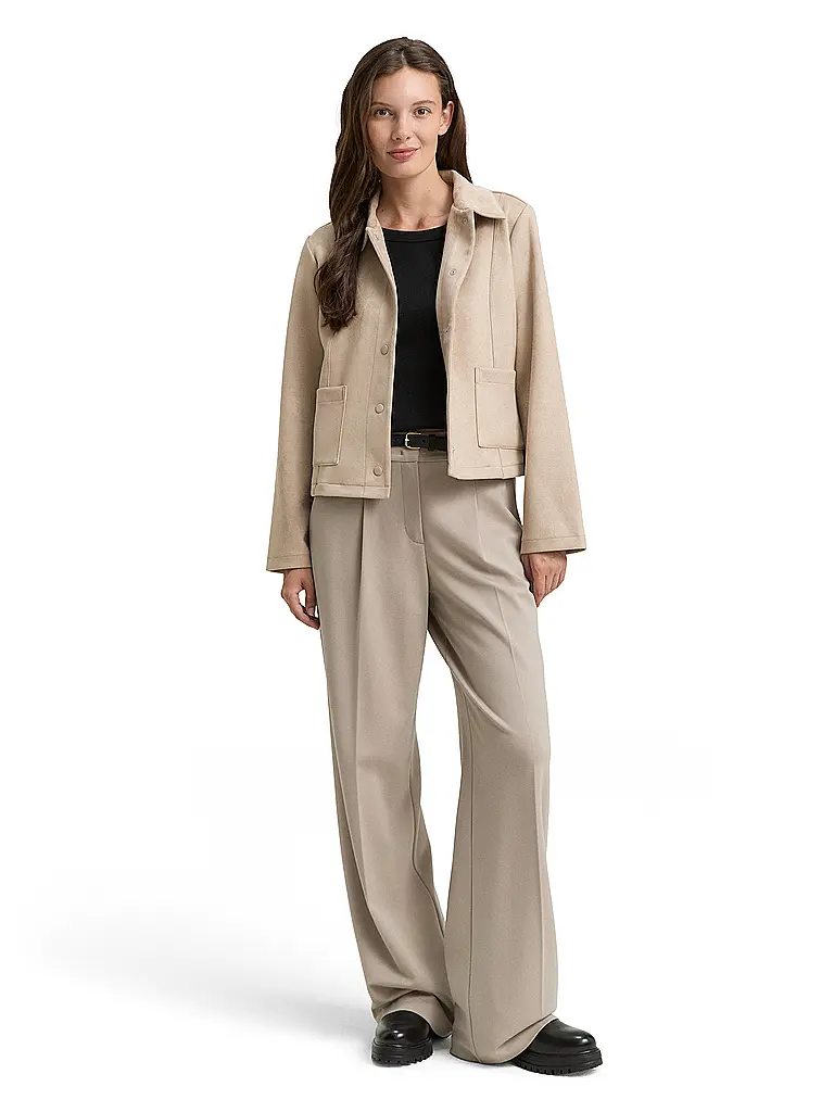 TOM TAILOR | Chaqueta de imitación de cuero | Beige