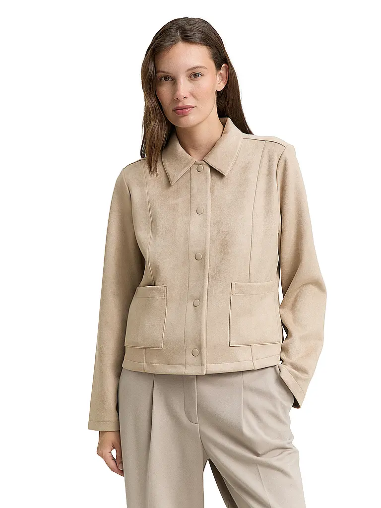TOM TAILOR | Chaqueta de imitación de cuero | Beige
