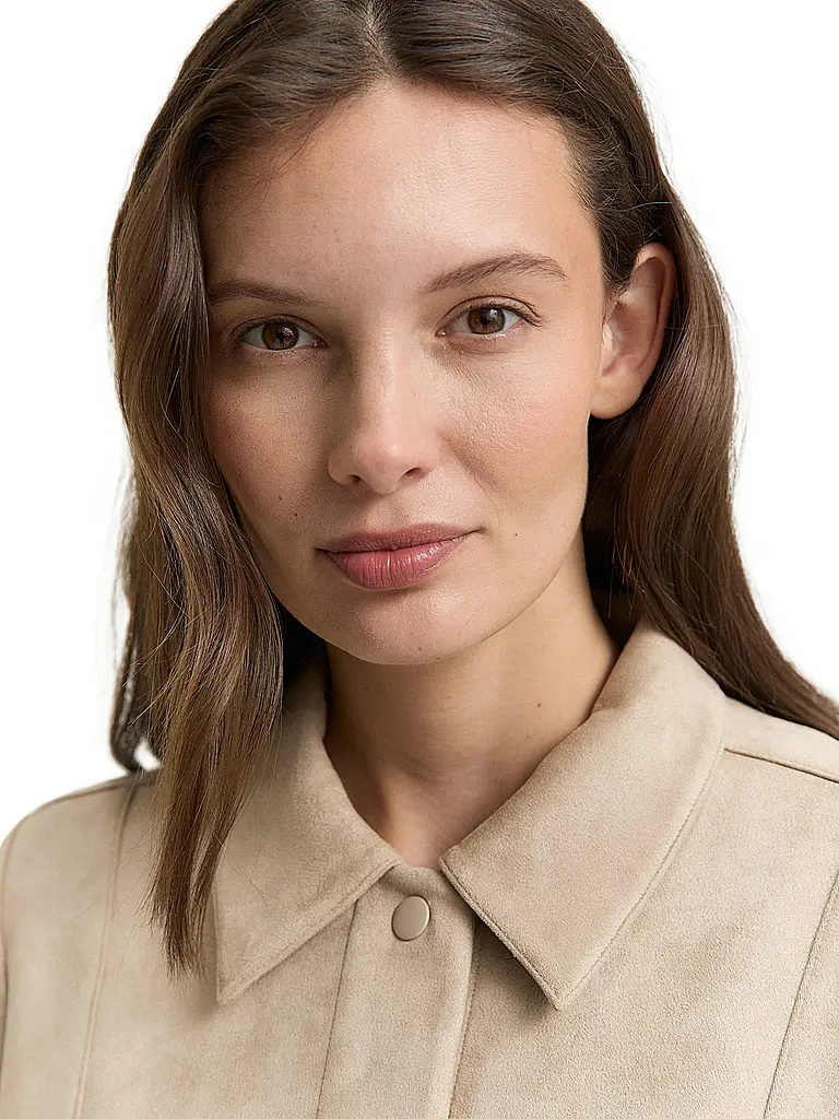 TOM TAILOR | Chaqueta de imitación de cuero | Beige
