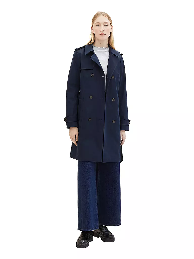 TOM TAILOR | Gabardina | Azul oscuro