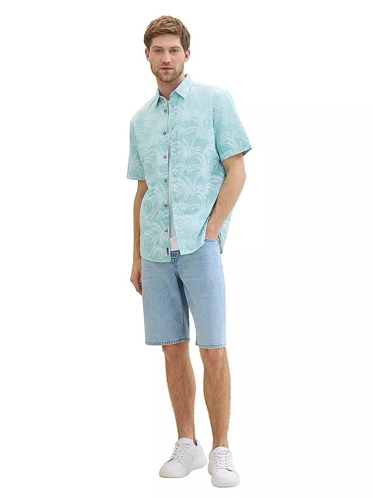TOM TAILOR | Hemd Regular Fit  | Turquesa