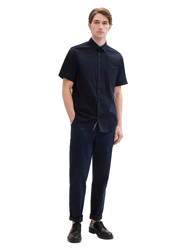 TOM TAILOR | Hemd Regular Fit  | Azul oscuro