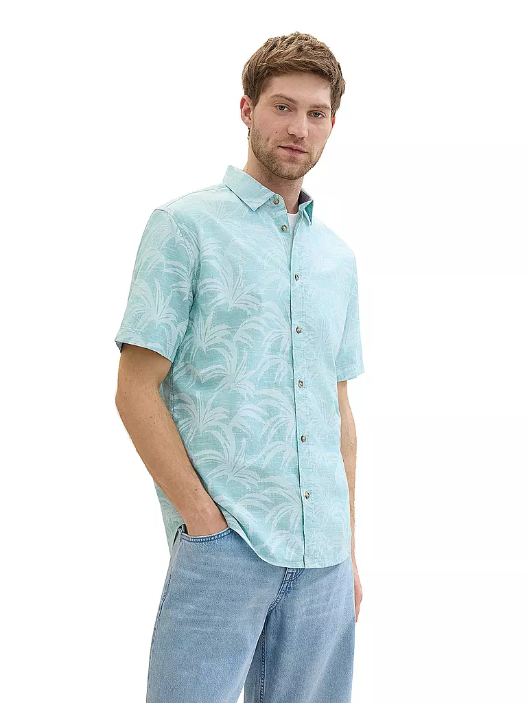 TOM TAILOR | Hemd Regular Fit  | Turquesa