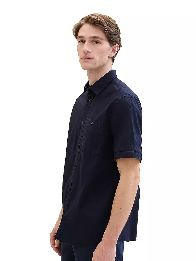 TOM TAILOR | Hemd Regular Fit  | Azul oscuro