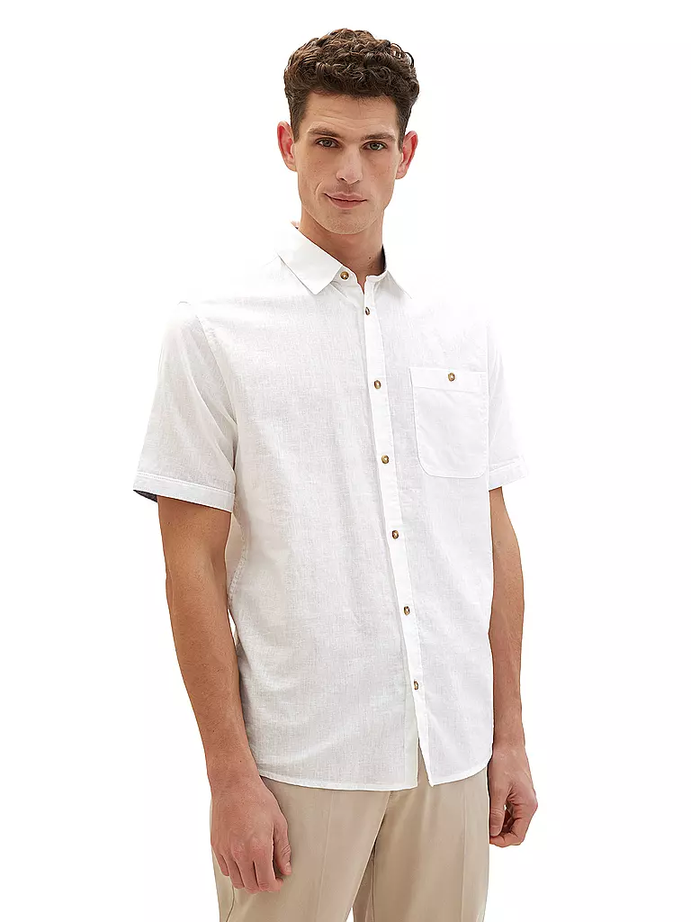 TOM TAILOR | Hemd Regular Fit | Blanco