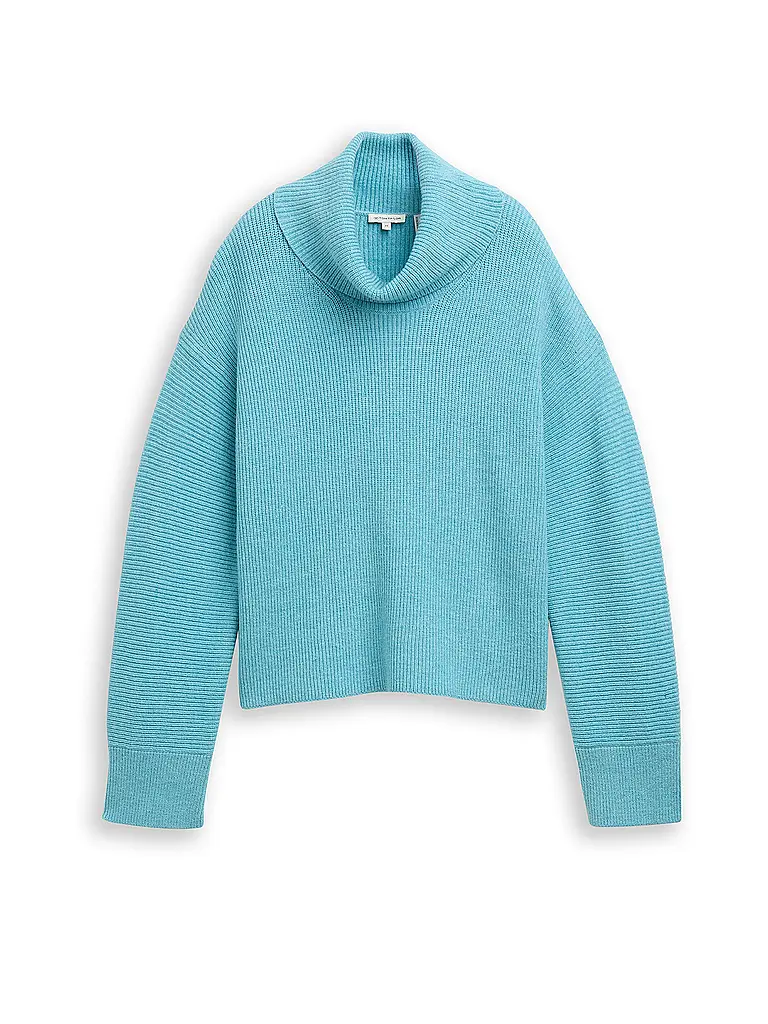 TOM TAILOR | Jersey de cuello alto de corte oversized | Petróleo