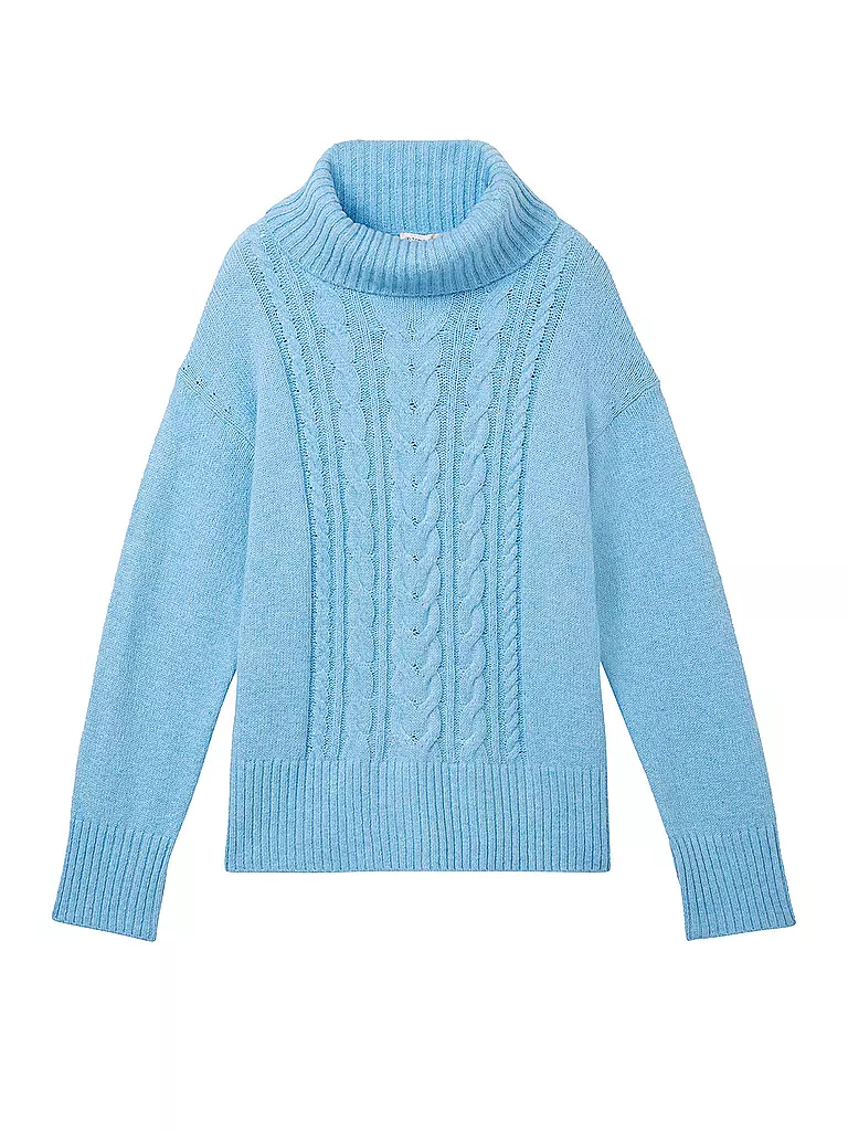 TOM TAILOR | Jersey de cuello alto | Azul claro