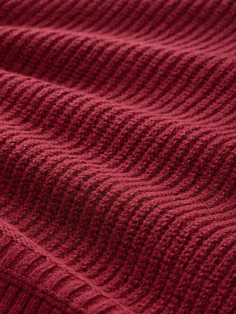 TOM TAILOR | Jersey de cuello alto | Rojo oscuro