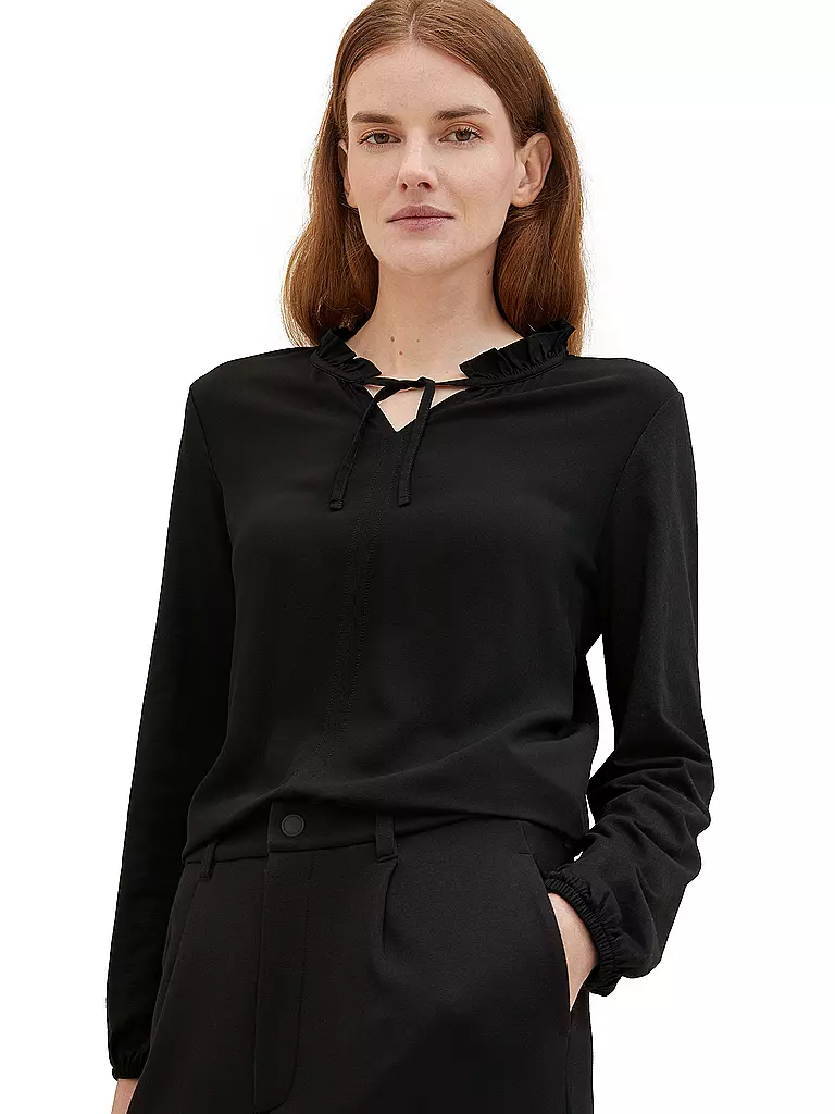 TOM TAILOR | Langarmshirt  | Negro