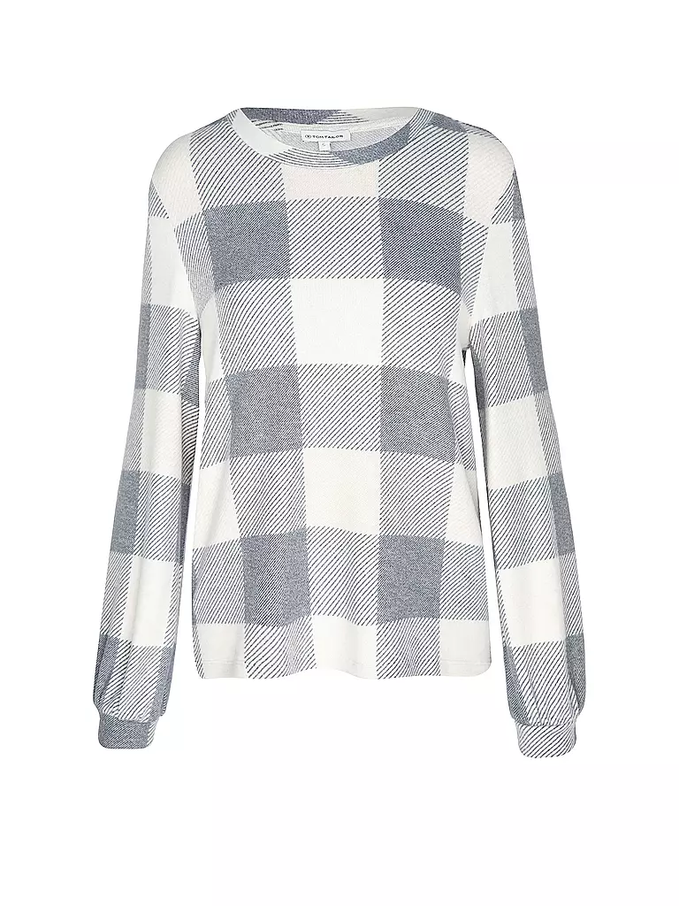 TOM TAILOR | Langarmshirt COSY CHECK | Gris claro