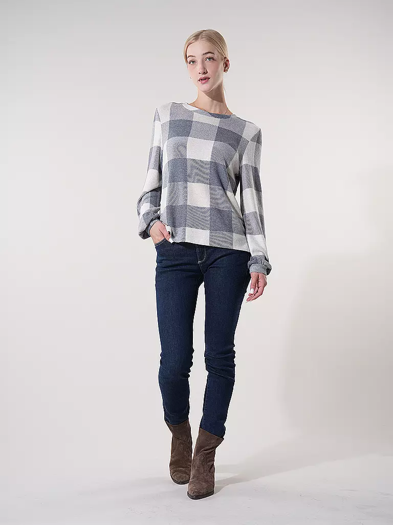 TOM TAILOR | Langarmshirt COSY CHECK | Gris claro