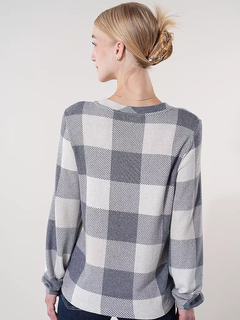 TOM TAILOR | Langarmshirt COSY CHECK | Gris claro