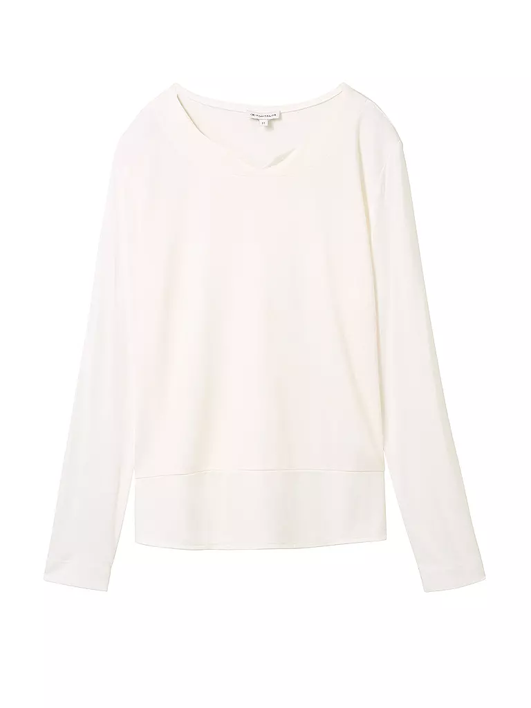 TOM TAILOR | Langarmshirt | Blanco