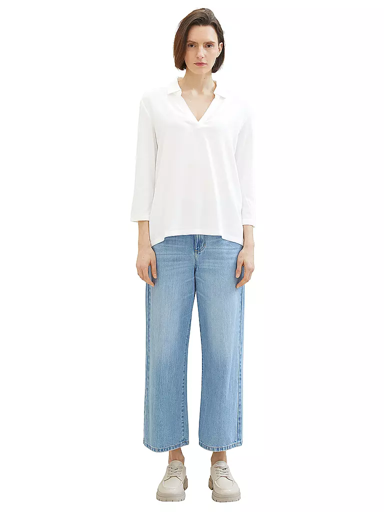 TOM TAILOR | Langarmshirt | Blanco