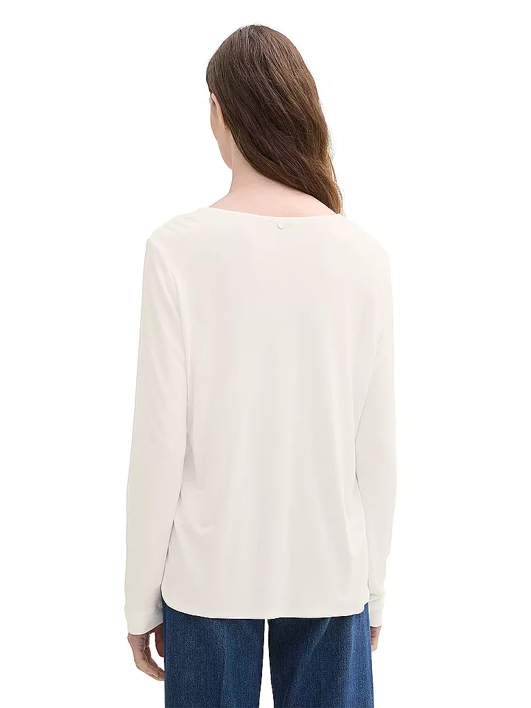 TOM TAILOR | Langarmshirt | Blanco