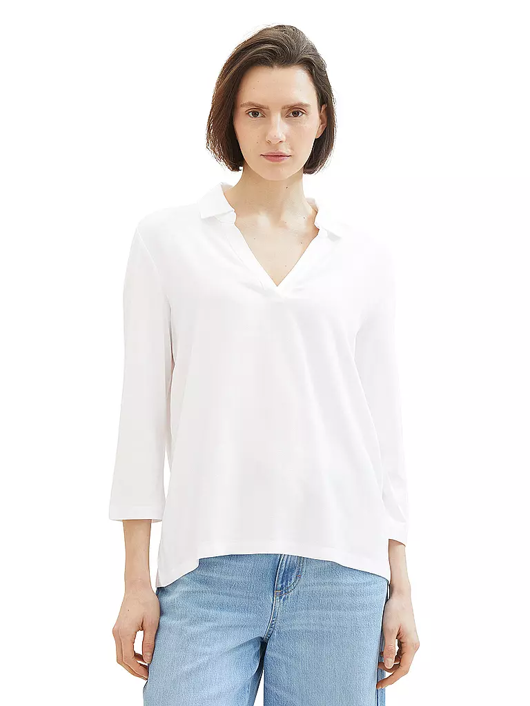 TOM TAILOR | Langarmshirt | Blanco