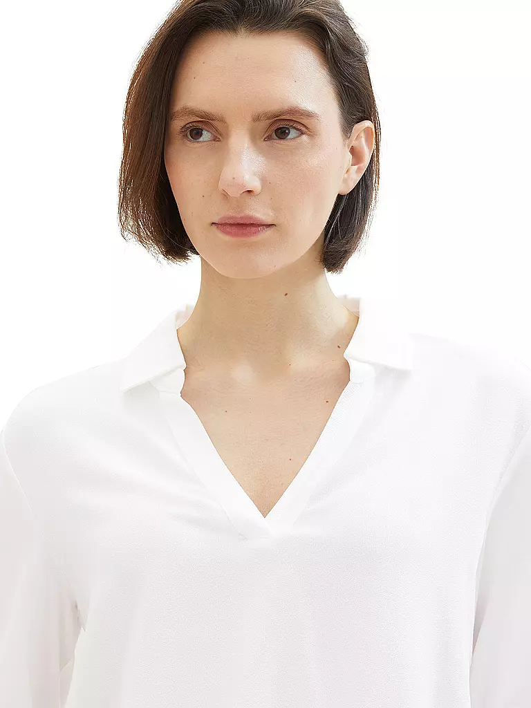 TOM TAILOR | Langarmshirt | Blanco
