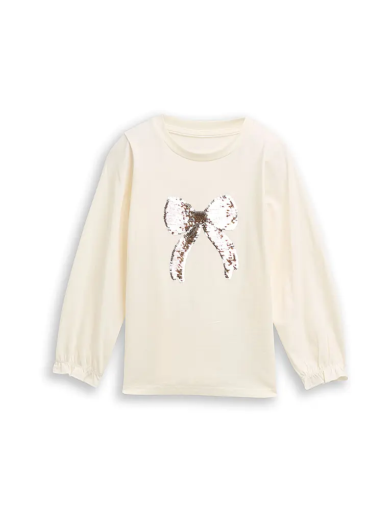 TOM TAILOR | Mädchen Langarmshirt  | Blanco