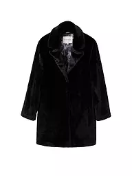 TOM TAILOR | Mantel in Felloptik | Negro