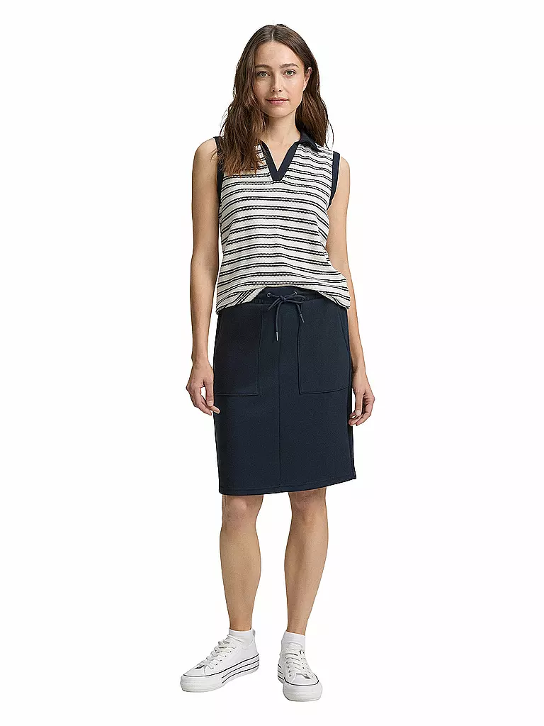TOM TAILOR | Midi falda | Azul oscuro