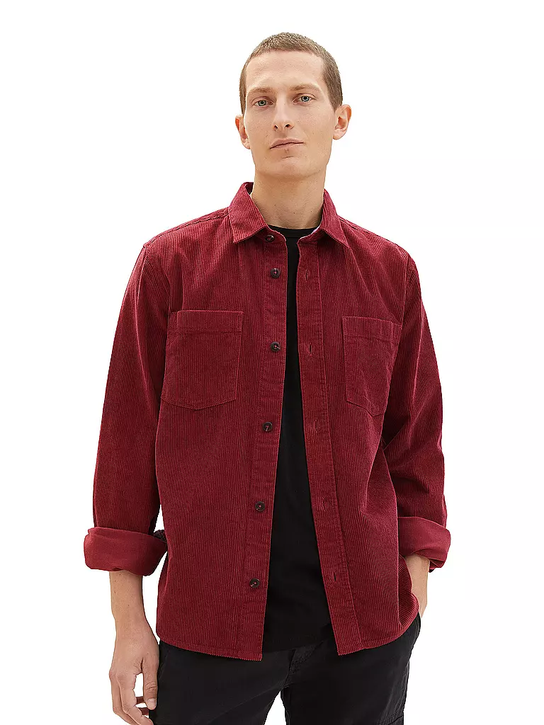 TOM TAILOR | Overshirt | Rojo oscuro