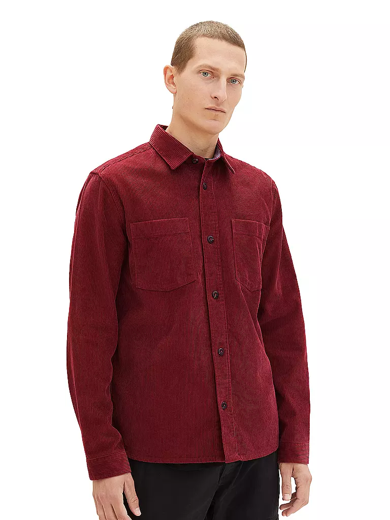TOM TAILOR | Overshirt | Rojo oscuro