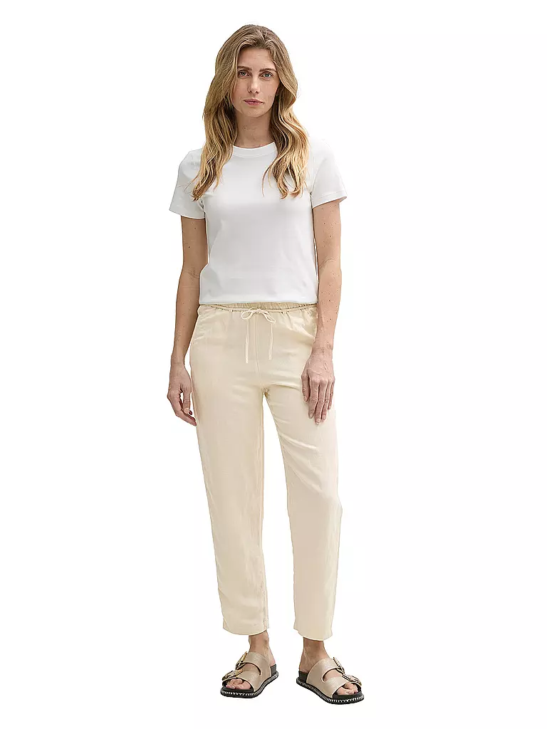TOM TAILOR | Pantalón Jogging Fit | Crema