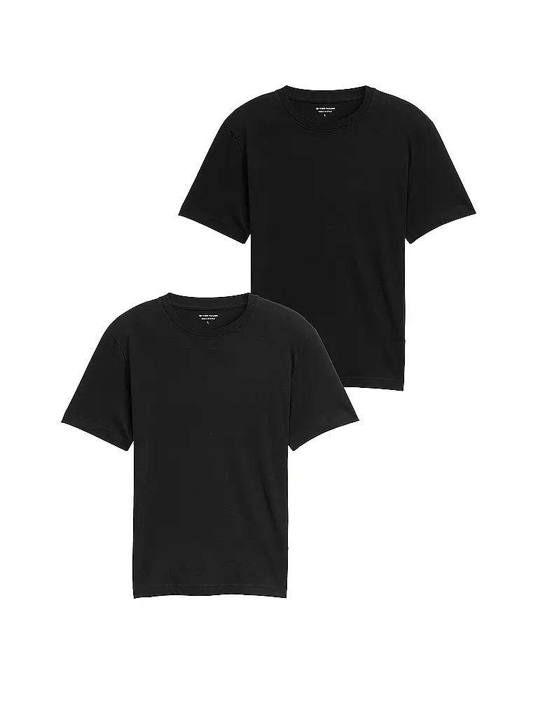 TOM TAILOR | Paquete de 2 camisetas | Negro