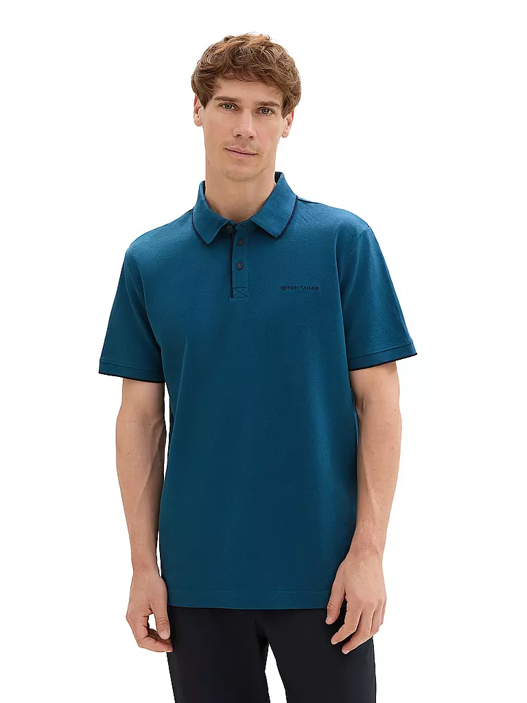 TOM TAILOR | Poloshirt Regular Fit | Petróleo
