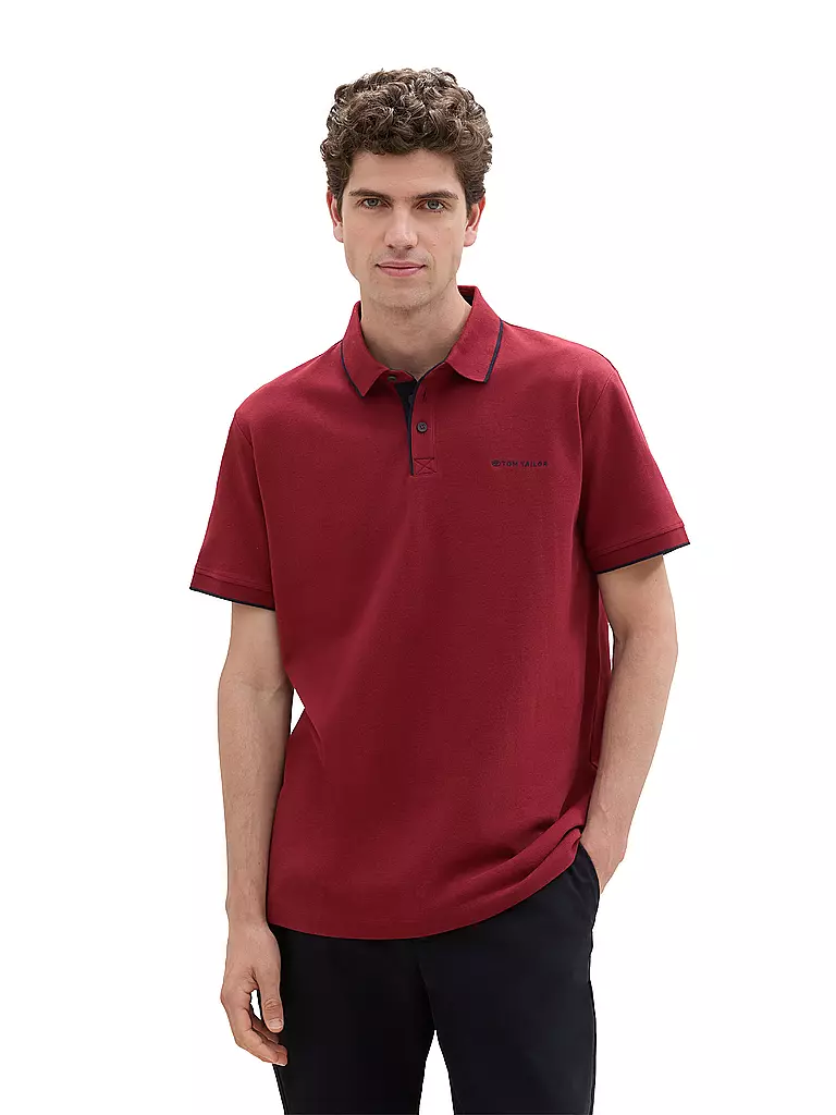 TOM TAILOR | Poloshirt Regular Fit | Rojo