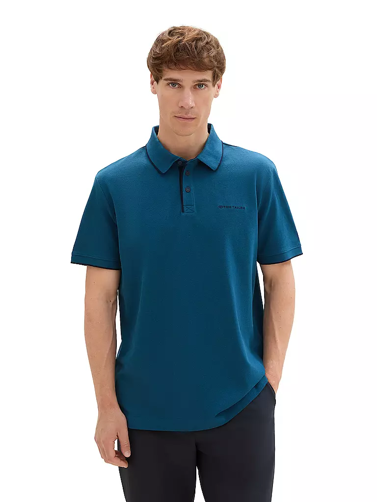 TOM TAILOR | Poloshirt Regular Fit | Petróleo