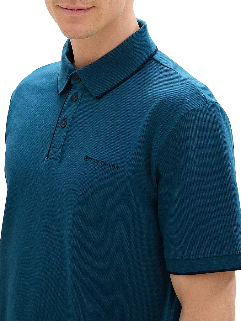 TOM TAILOR | Poloshirt Regular Fit | Petróleo