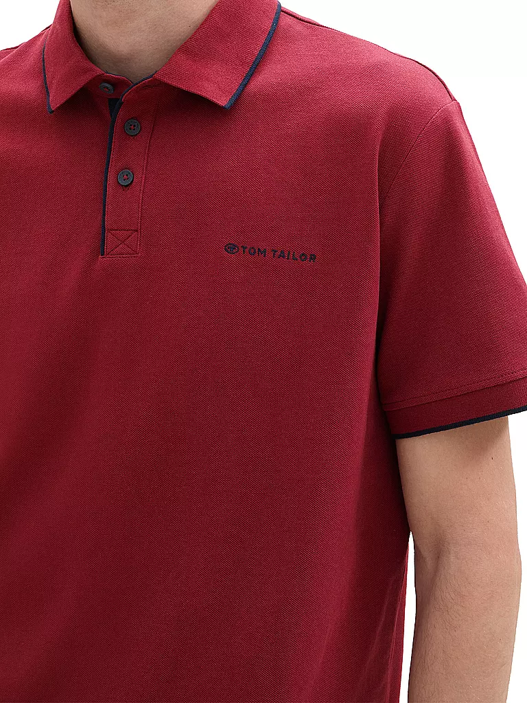 TOM TAILOR | Poloshirt Regular Fit | Rojo