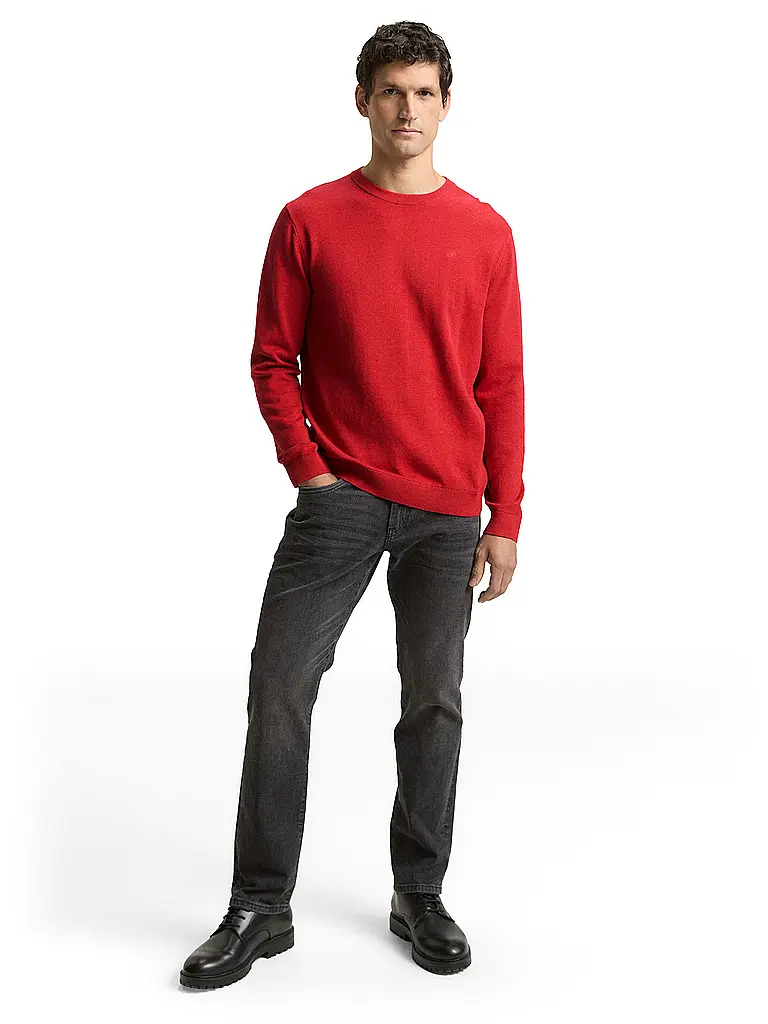 TOM TAILOR | Producto: Pullover
Marca: TOM TAILOR
Color: rojo
Categorías: Moda, Hombre

Largo de manga: Manga larga
Escote: Cuello redondo
Material: Punto, Algodón
Diseño: Liso
Corte (Prenda superior): Regular
Estilo: Casual
Detalles: Logo | Rojo