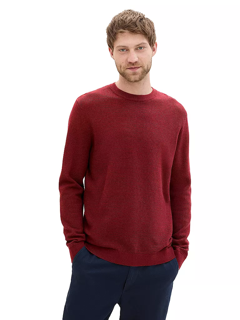 TOM TAILOR | Pullover  | Rojo
