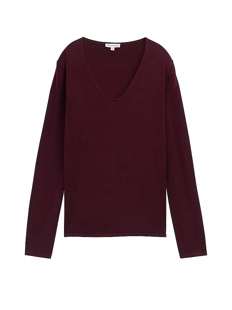 TOM TAILOR | Pullover | dunkelrot