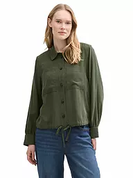 TOM TAILOR | Sobrecamisa | Verde oscuro