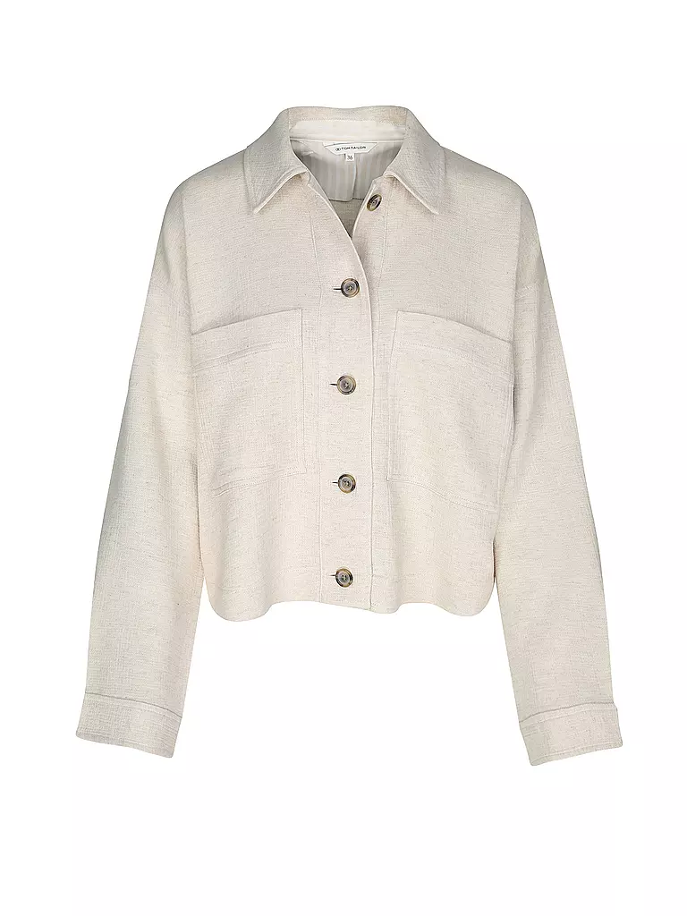 TOM TAILOR | Sobrecamisa | Crema