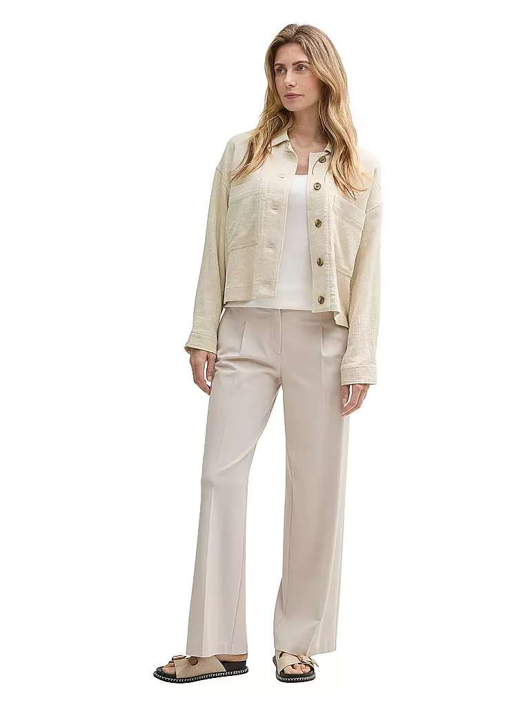 TOM TAILOR | Sobrecamisa | Crema