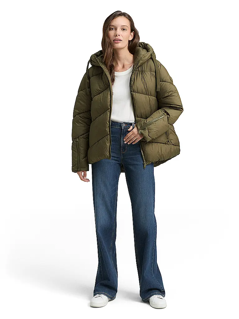 TOM TAILOR | Steppjacke | Verde oscuro